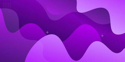 Abstract purple gradient wave color background. Fluid shape geometric pattern. vector