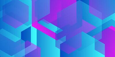 Colorful hexagonal abstract background with blue and purple combination color pattern. Eps10 vector