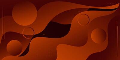 Abstract dark orange wave pattern background. Simple wave fluid banner background. Eps10 vector