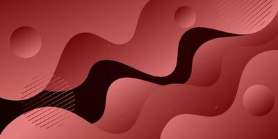 Soft red wavy background with gradient textured background design in 3D style. Eps10 vector
