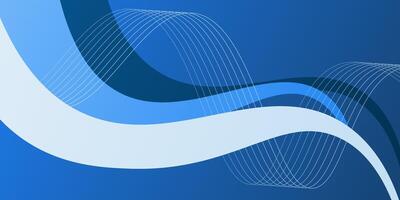 Abstract blue wave pattern background. Simple curved lines and waves liquid banner background. Eps10 vector