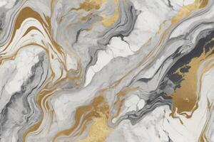 White and gold marble texture background pattern. Counter top view of granite stone floor. illustration. vector