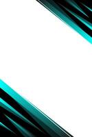 Abstract cyan and black corner images. Frame border clipart. vector