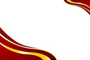 Abstract red and gold curve corner images. Frame border clipart. vector