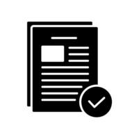 Icon of checking a document or file vector
