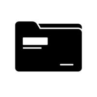 Folder icon for file storage vector