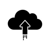 Icon of uploading data into cloud vector