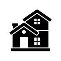 Second floor house icon for property vector