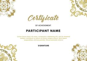 Certificate with ornament Editable Template vector