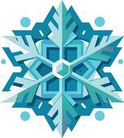 A snowflake with a blue background vector