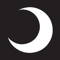 A crescent moon on a black background vector