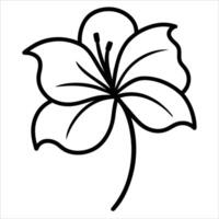 hibiscus flower illustration in elegant continuous line style showcasing nature inspired floral beauty tropical charm minimalist botanical drawing and simple graceful art vector