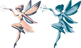 Sprite Fairy Color Illustration. vector