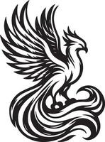 Phoenix Sketch Drawing. vector
