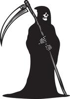 Scytheman Sketch Drawing. vector