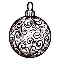 Decorative ornament with intricate swirl pattern for holiday celebration vector