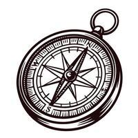 Vintage compass with detailed nautical design and intricate directional markings vector