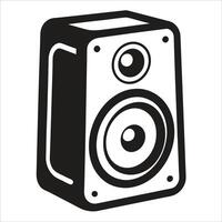 Music speaker depicted in clean continuous line art style modern sound equipment ideal for music technology stereo systems and entertainment tech themed illustrations vector