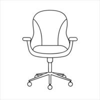 Modern office chair drawn in continuous line art style ergonomic furniture design concept for workspaces offices seating comfort and minimal interior design visuals vector