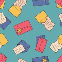 Mail Pattern Repeat Seamless for Wallpaper Background Cover Packaging vector