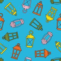 Lantern Seamless Pattern Background for Surface Print Fabric Fashion Wrapping vector