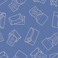 Outline Mail Pattern Repeat Seamless for Wallpaper Background Cover Packaging vector