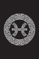 The symbol for the letter k is in a circular pattern vector