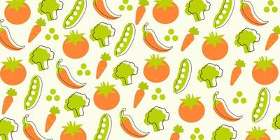 Vegetables seamless pattern for backgrounds, presentations, wrapping papers vector