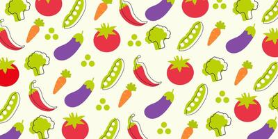 Vegetables seamless pattern for backgrounds, presentations, wrapping papers, prints, artworks. vector