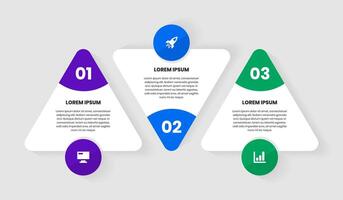 Infographic Element Design Templates with Icons and 3 Numbers. Suitable for Process Diagram, Presentations, Workflow Layout, Banner, Infographic vector