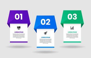 Infographic Element Design Templates with Icons and 3 Numbers. Suitable for Process Diagram, Presentations, Flow Chart, Infographic vector