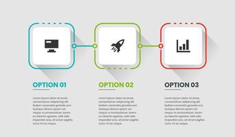 Infographic Element Design Templates with Icons and 3 Options or Steps. Suitable for Process Diagram, Presentations, Banner, Flow Chart, Infographic. vector