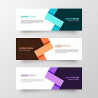 Three Banners with Different Colors and Shapes, Suitable for Banner Sale, Presentation, Promotion, Flyer, Poster and Brochure. vector