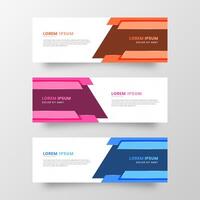 Modern Abstract Banner Template Set with Colorful Shapes vector