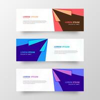 Three Banners with Different Colors and Shapes, Suitable for Banner Sale, Presentation, Promotion, Flyer and Brochure. vector