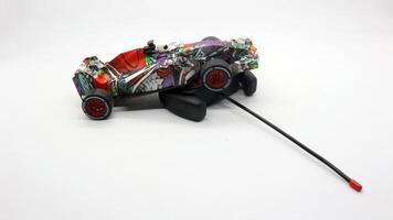 3 F1 remote control car toy isolated photo