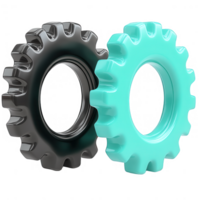 Interlocking Gears, A Visual Representation of Connectivity and Teamwork png