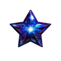 Glowing cosmic star with nebula texture and bright light source png