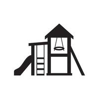 outline of a playground silhouette vector