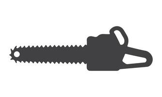 Chainsaw Machine Icon Silhouette vector