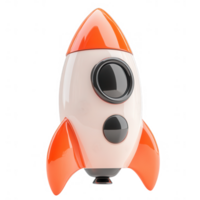 Cartoonish rocket, a whimsical representation of space exploration and technological advancement png
