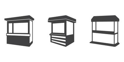 Store Icons Silhouette Set vector