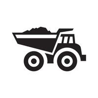 illustration of a mining dump truck vector