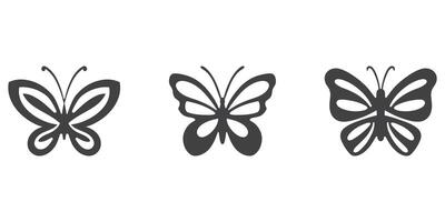 Butterfly Animal Icons Silhouette Illustration vector