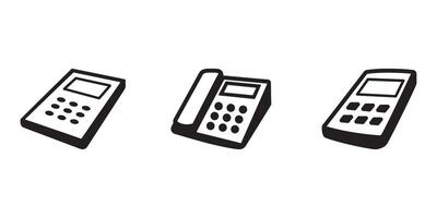 Calculator Icons Silhouette Illustration vector