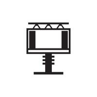 Silhouette of a blank advertising billboard vector