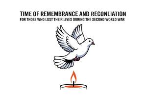 time of remembrance and reconciliation vector