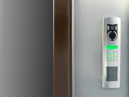 Modern intercom system with numeric keypad photo