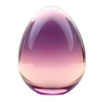 Translucent Egg-Shaped Object with Gradual Purple and White Color Gradient png