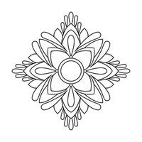 Infinite Floral Patterns Mandala Coloring Book Page vector